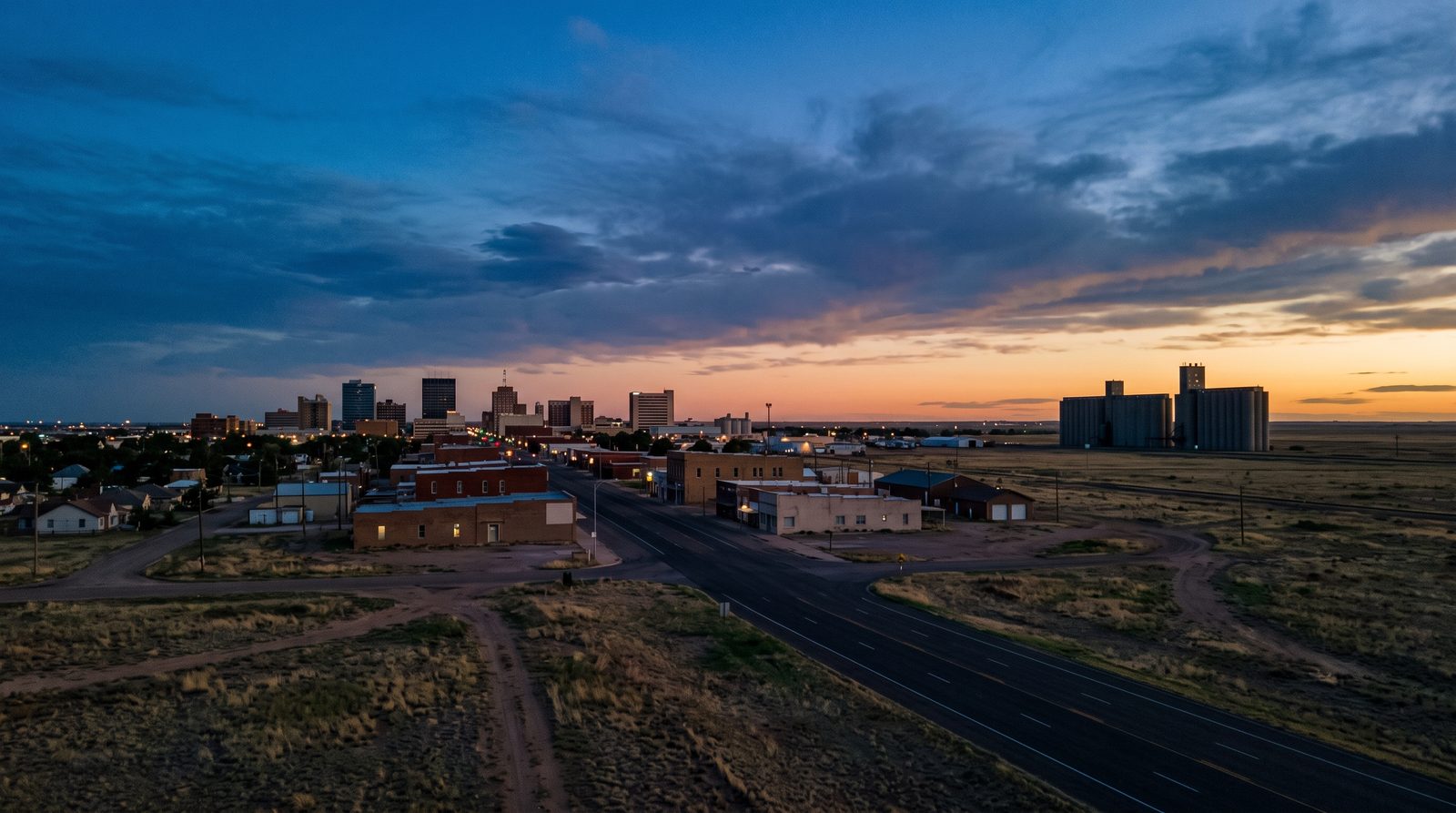 Amarillo, Texas skyline at dusk