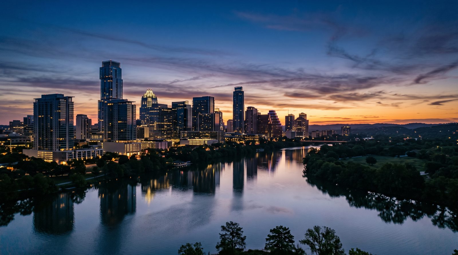 Austin, Texas skyline at dusk