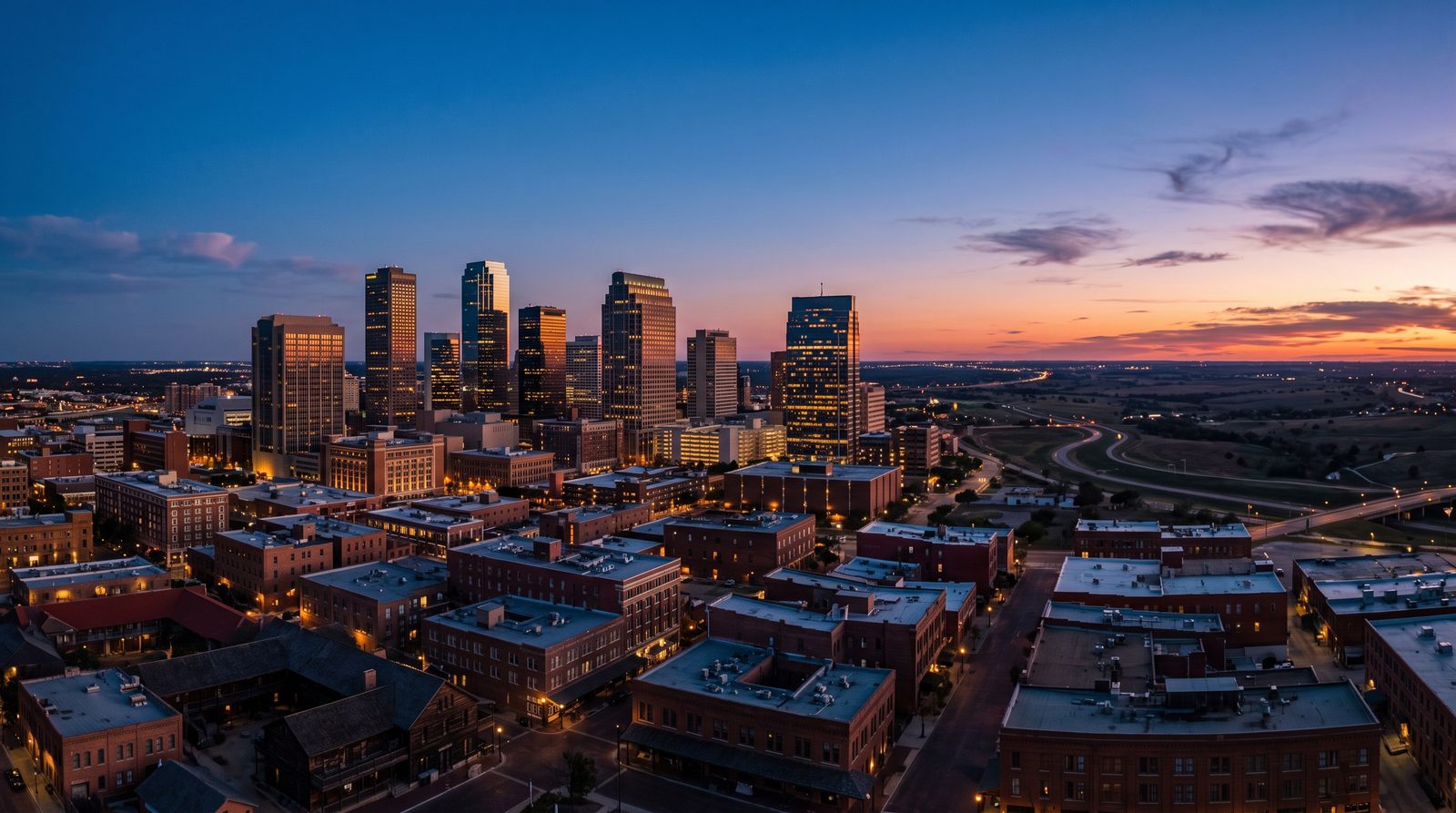 Fort Worth, Texas skyline at dusk